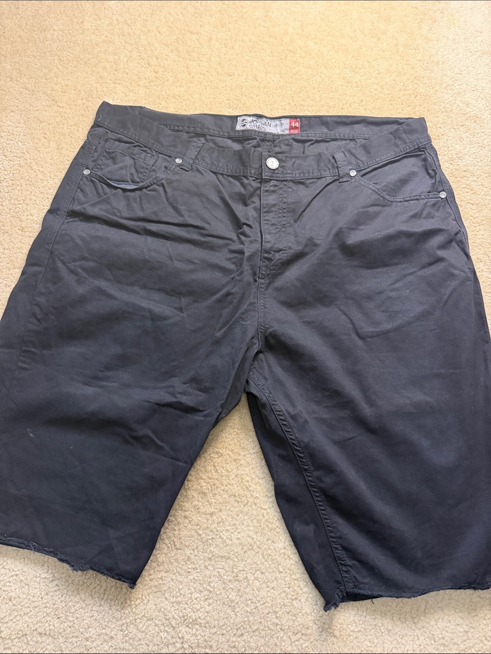 Jordan Craig Black Flat Front Men's Shorts